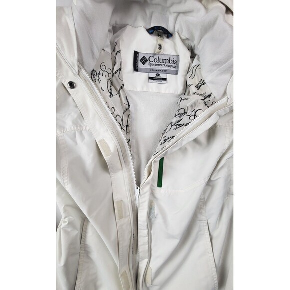 Columbia Titanium 3-in-1 Full Zip Hooded Insulated Jacket Women's Small White - Picture 4 of 12
